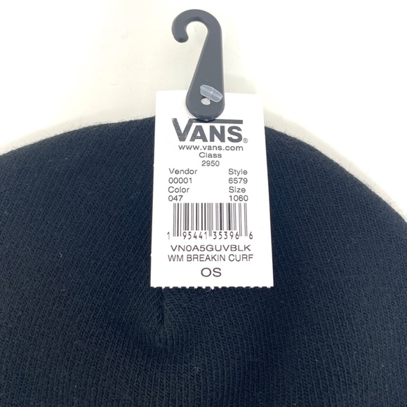 💖MEGA SALE💖VANS Breakin Curfew Beanie Unisex Hat White Black Logo VN0A5GUVBLK - Picture 5 of 5